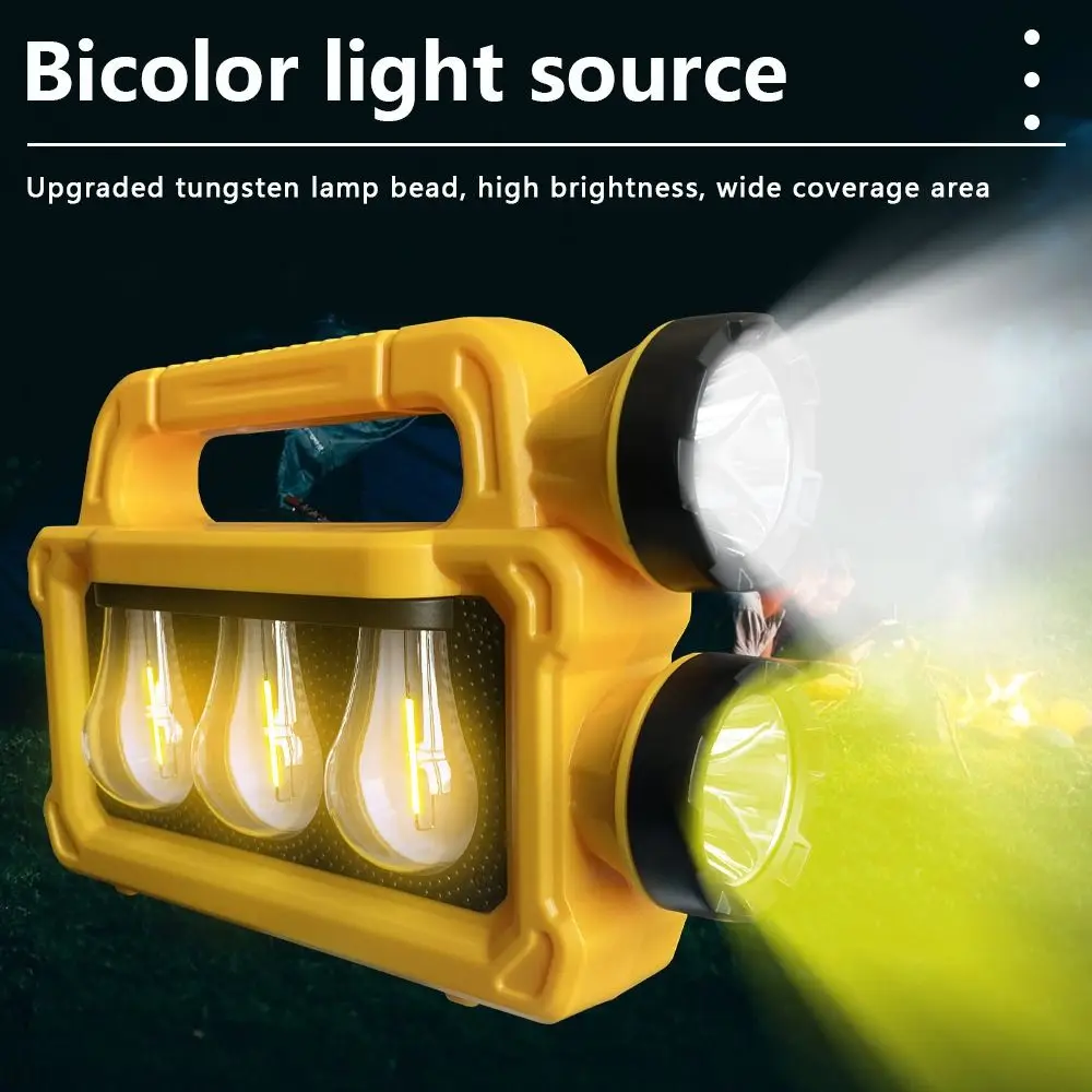 

With Solar Charging Pane Solar LED Light USB Rechargeable Super Bright Strong Light Portable Lamp Portable Waterproof