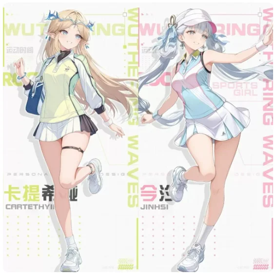 Japanese Anime Wuthering Waves Cartethyia Shea Acrylic Stand Figure Model Plate Cosplay Collection Desktop Decor Gifts MY