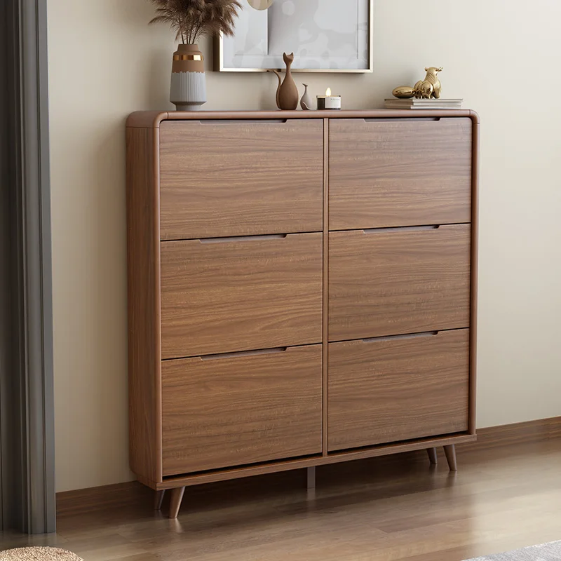 

New Chinese ultra-thin tipping bucket shoe cabinet, shoe cabinet behind the home entrance door