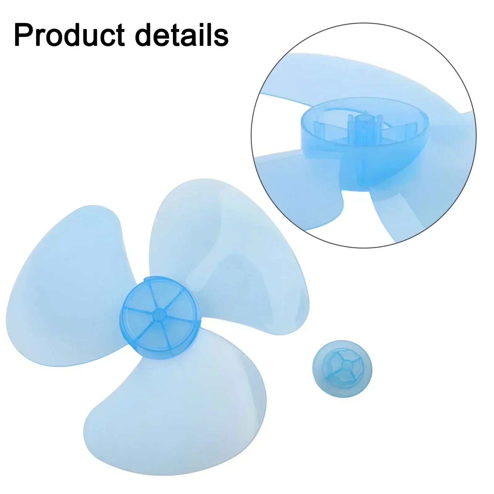 Blue Fan Blade Plastic Fan Blade Powerful Airflow Three Leaves Design Versatile Size 8mm Diameter Central Round Hole