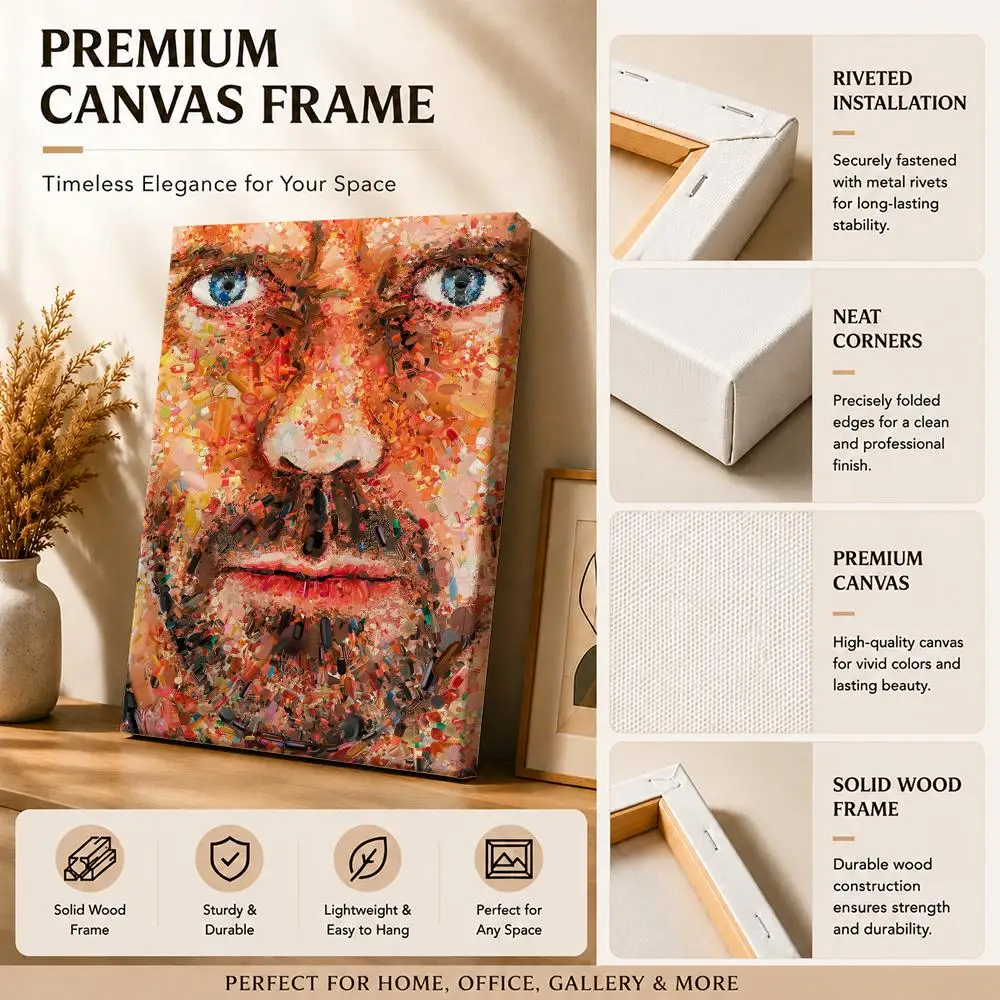 Sharp TV Classic H-House MD Movie Framed Wall Painting Canvas Art Poster with Solid Wood Frame for Living Room Home Decor