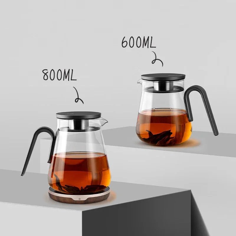 Samadoyo- 600ml/800ml Glass Teapot Set with Aluminum Lid, Filter, and Four Cups – Durable and Heat-Resistant