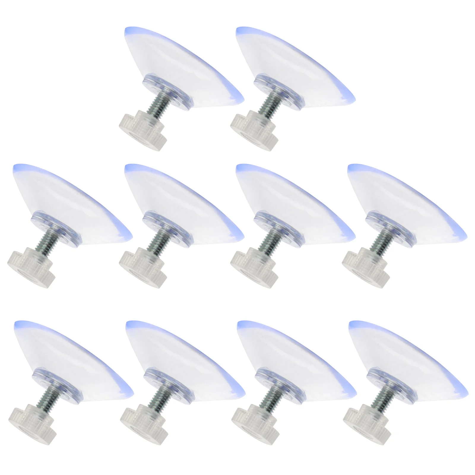 10 PCS Manual Screw Suction Cup Wall Hangers Cups Window Sucker 4x4cm Plastic Glass Surface Powerful Suckers