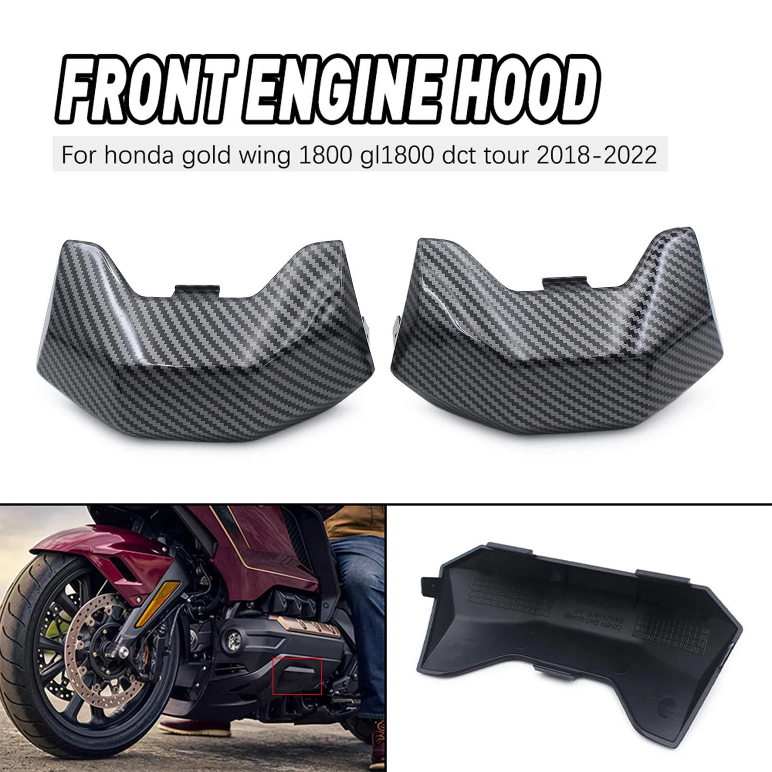 

For Honda Gold Wing GL1800 DCT Tour 2018-2022 GL1800 F6B Motorcycle Front Engine Shroud Anti-Fall Bar Decorative Cover