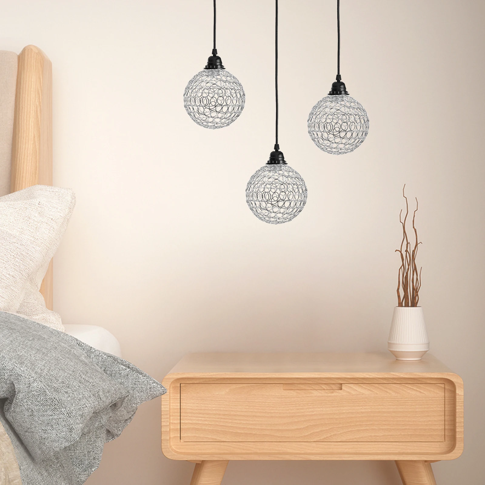 

Vintage Metal Bird Cage Lampshade Iron Wire Hollow Industrial Style Ceiling Light Cover Replacement Decorative For Bedroom