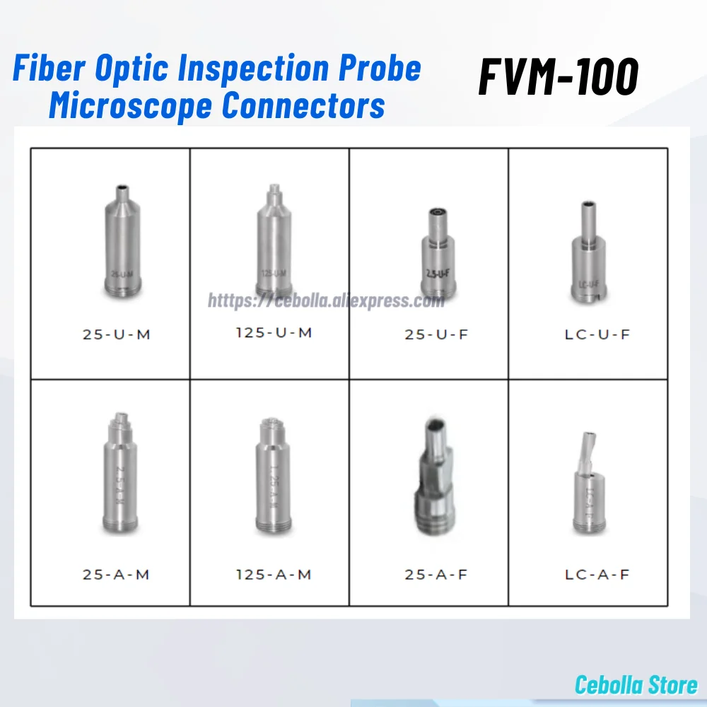 Fiber Optic Inspection Probe Microscope SC APC Connectors Adapters Suit For FVM-100 Connectors