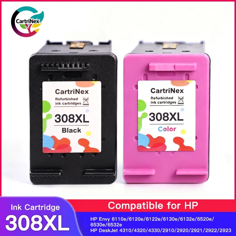 Compatible Ink Cartridge For HP 308XL For HP308 Envy 6120e 6130e 6165e 6520e 6530e DeskJet 2900 - Series Printer
