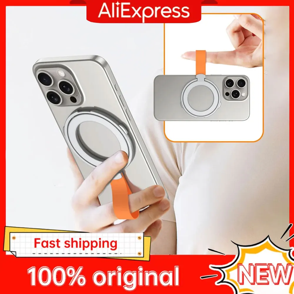 

Новинка 2023 года, сильный магнитный держатель для мобильного телефона для аксессуаров Magsafe, магнитная подставка с кронштейном для ремешка для iPhone 13 14 15 Samsung