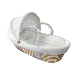 Hxl Baby Cradle Portable Small Sleeping Basket Bed in Bed Newborn Basket Hand Woven