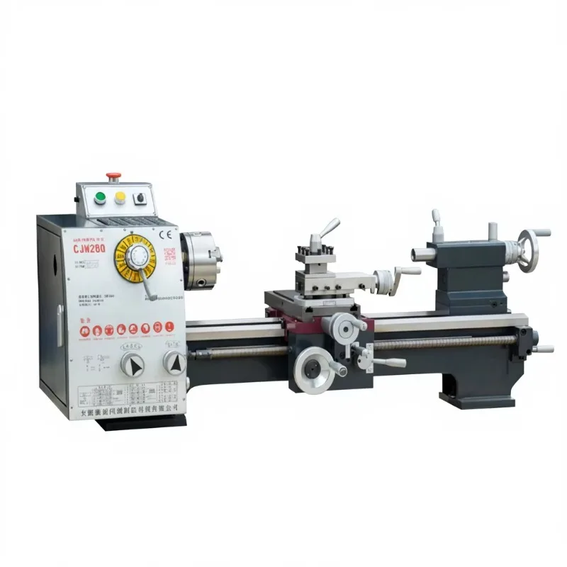 Precision CJM280 Vertical Medium Manual Lathe Machine 220V Mini Bench