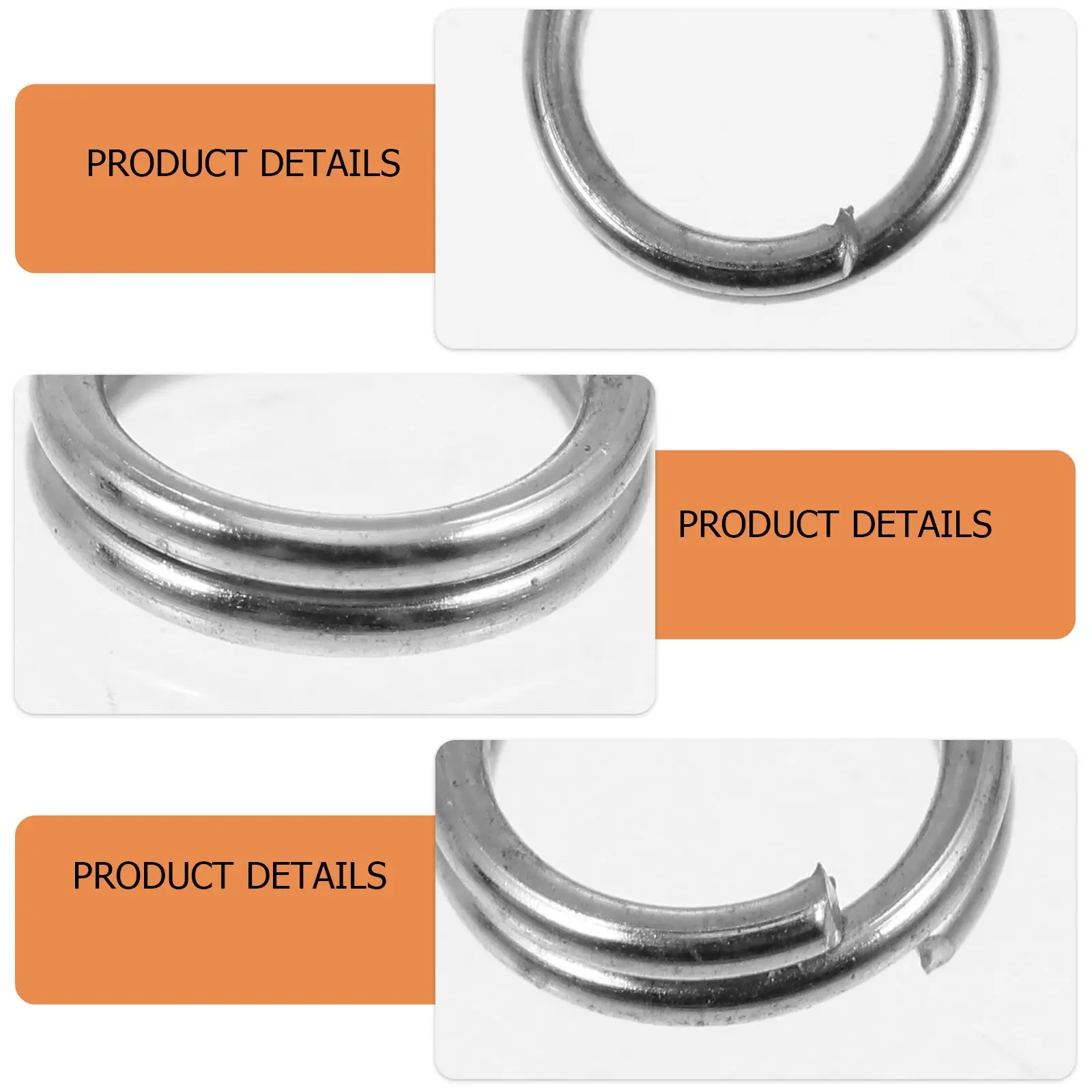 

100pcs Double Turning Rings Stainless Steel Fishing Connector O Shape Split Rings Durable HighStrength LongTermUse