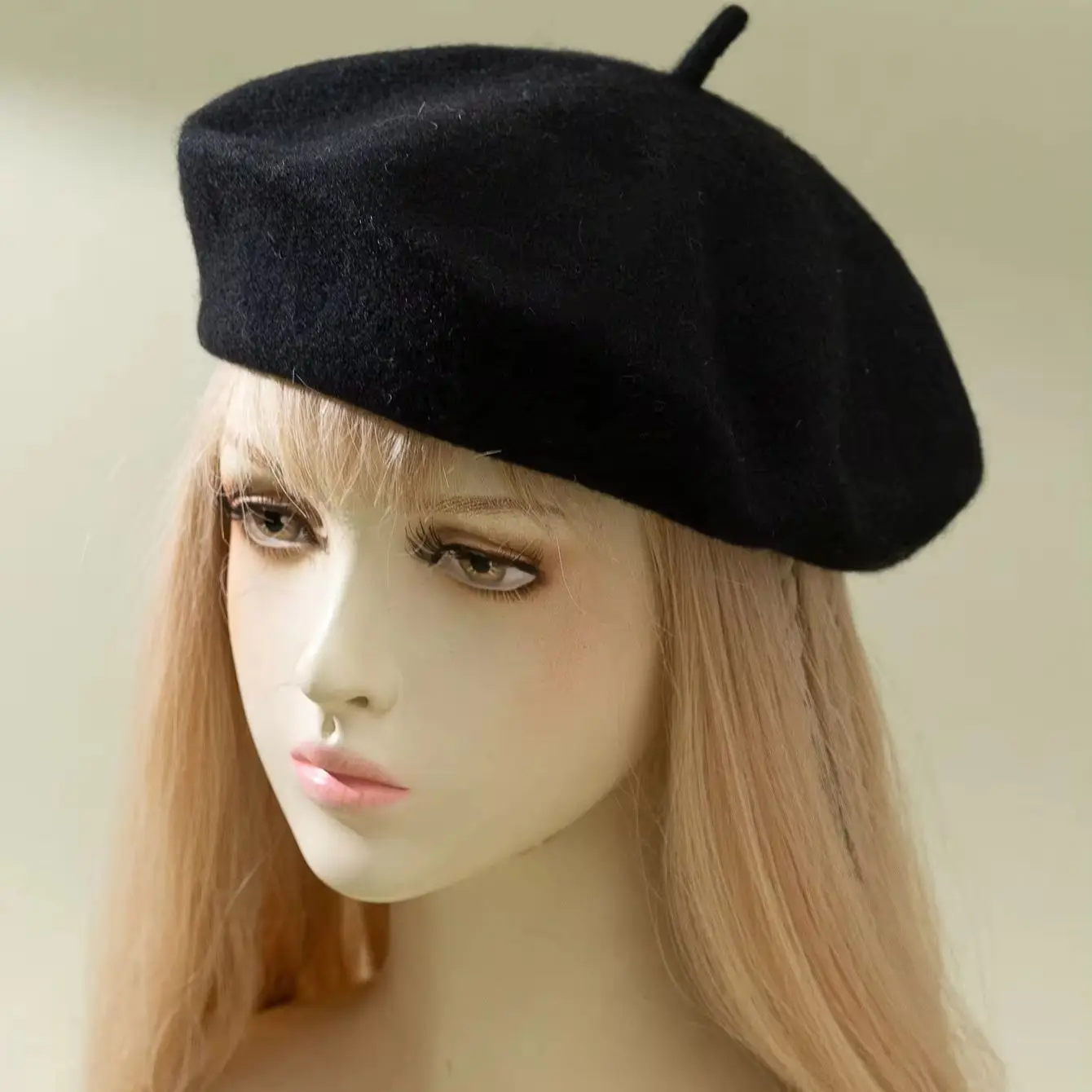 Lady Spring Winter Berets Hat Painter Style Hat Women Wool Vintage Berets Solid Color Caps Female Bonnet Warm Walking Cap