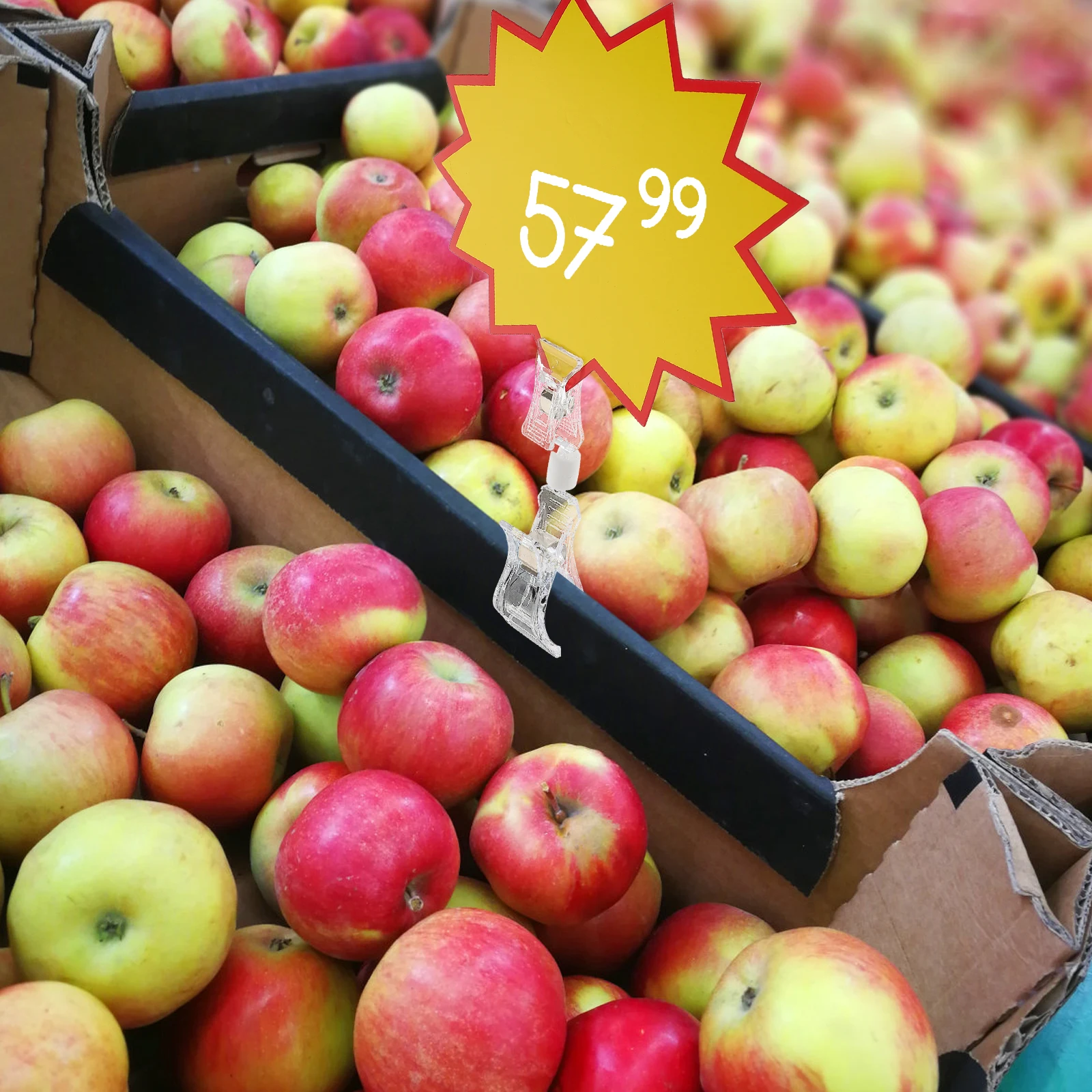 

1 Set Burst Design Sign Clips Merchandise Display Price Tags Retail Store Sale Signs Plastic Tag Holders Advertising