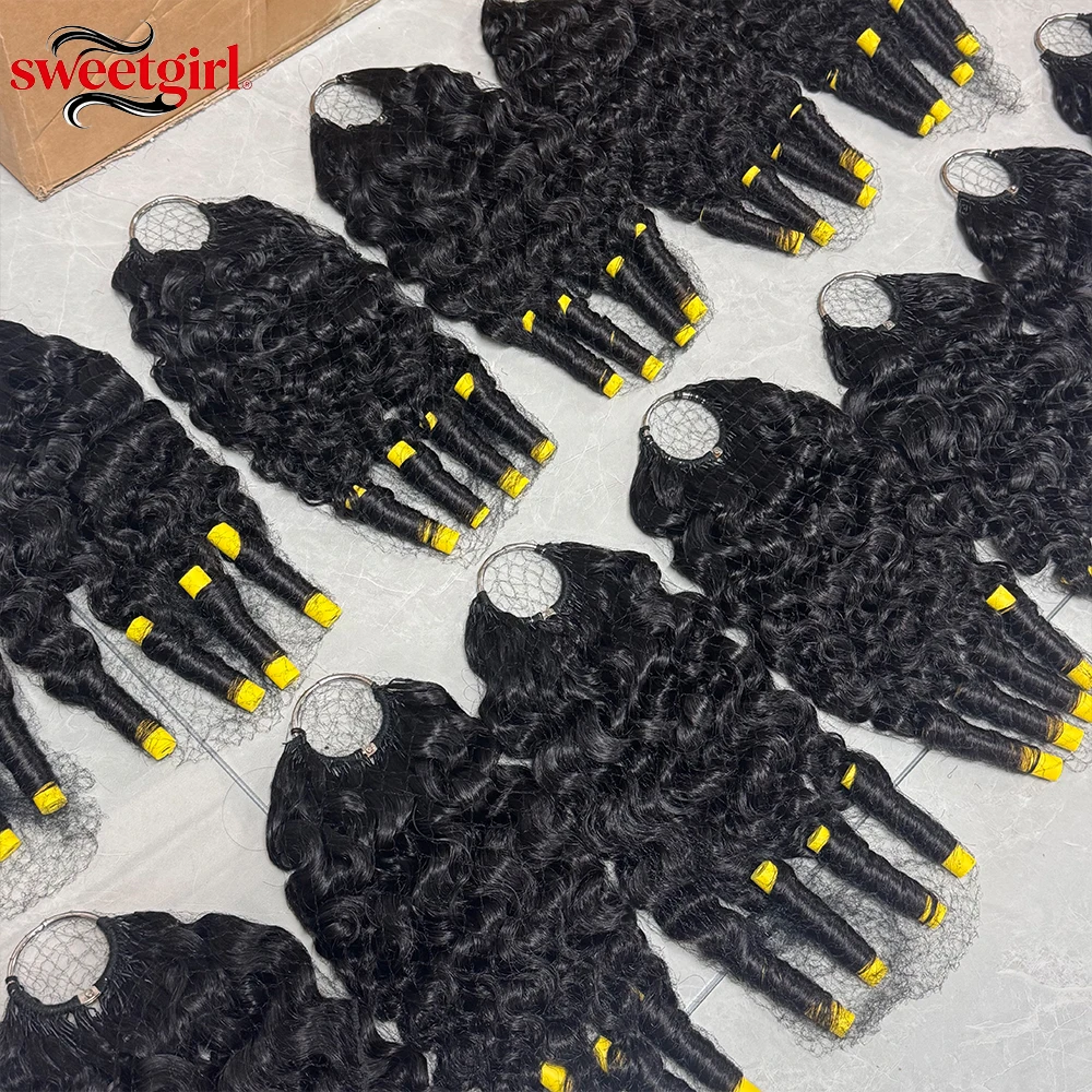 

Feather Crochet Human Hair Burmese Curly Crochet Hair Bundles Separated Knotless Curly Feather Crochet Hair Extension For Women