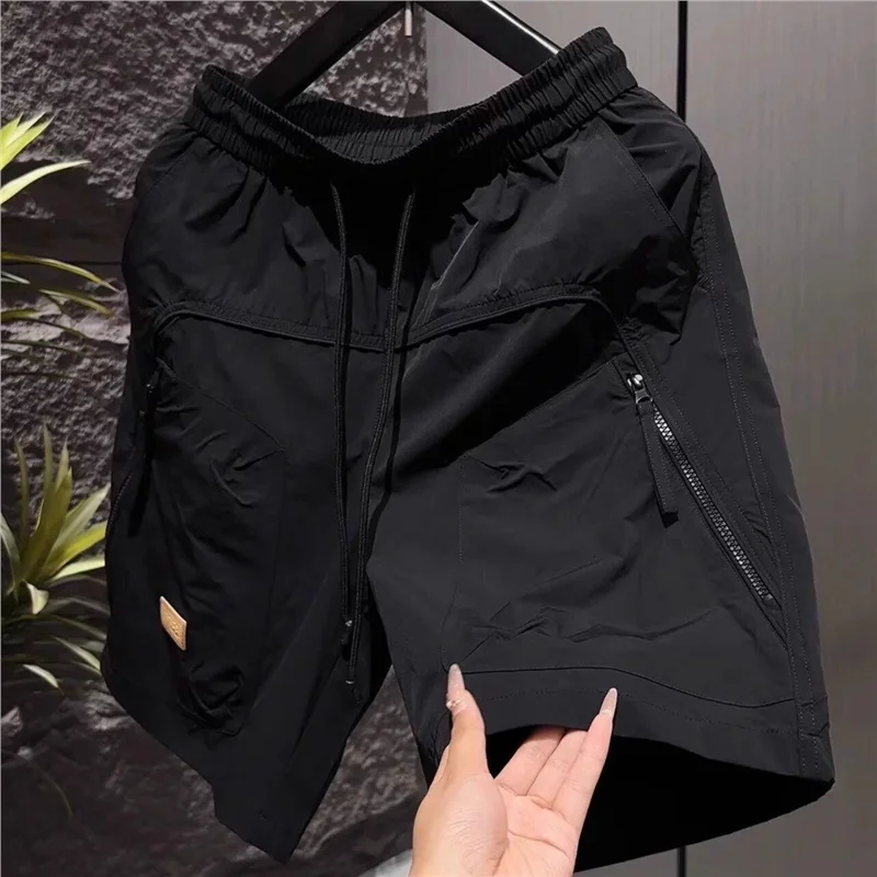 Quick Dry Summer Thin Multi Pocket Casual Men's Shorts Breathable Straight Leg Five-Quarter Length Youth Fashion Design