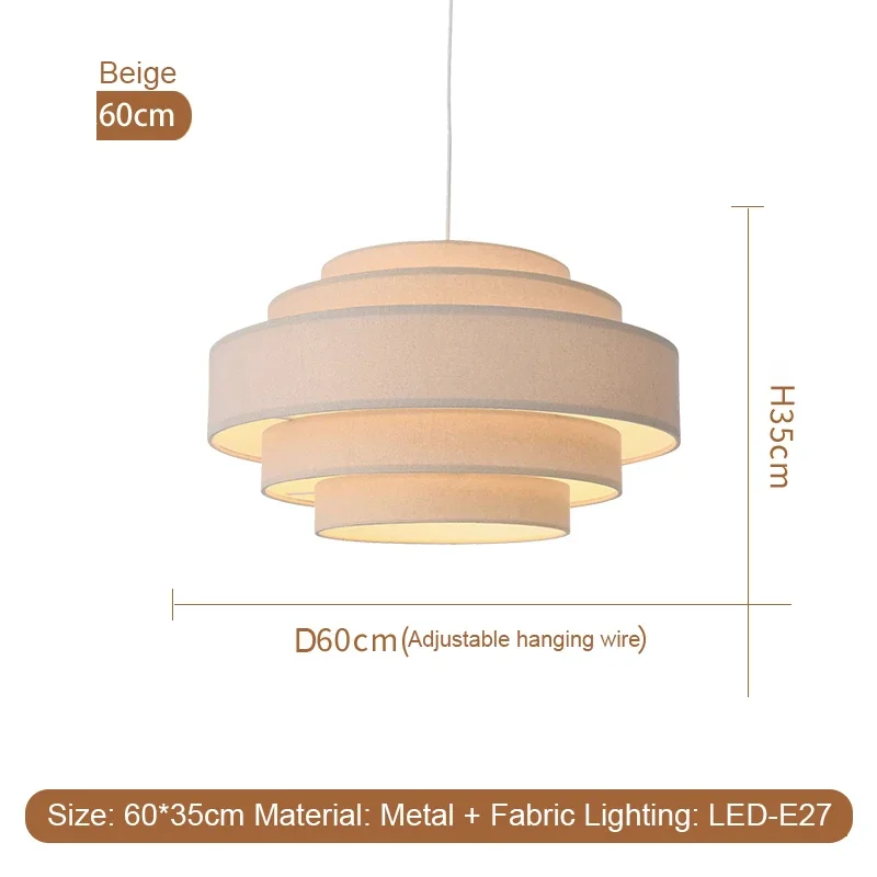 Nordic Stof Hanglamp Wabi Sabi Led Kroonluchter Voor Woonkamer Slaapkamer Home Decor Witte Doek Hanglamp