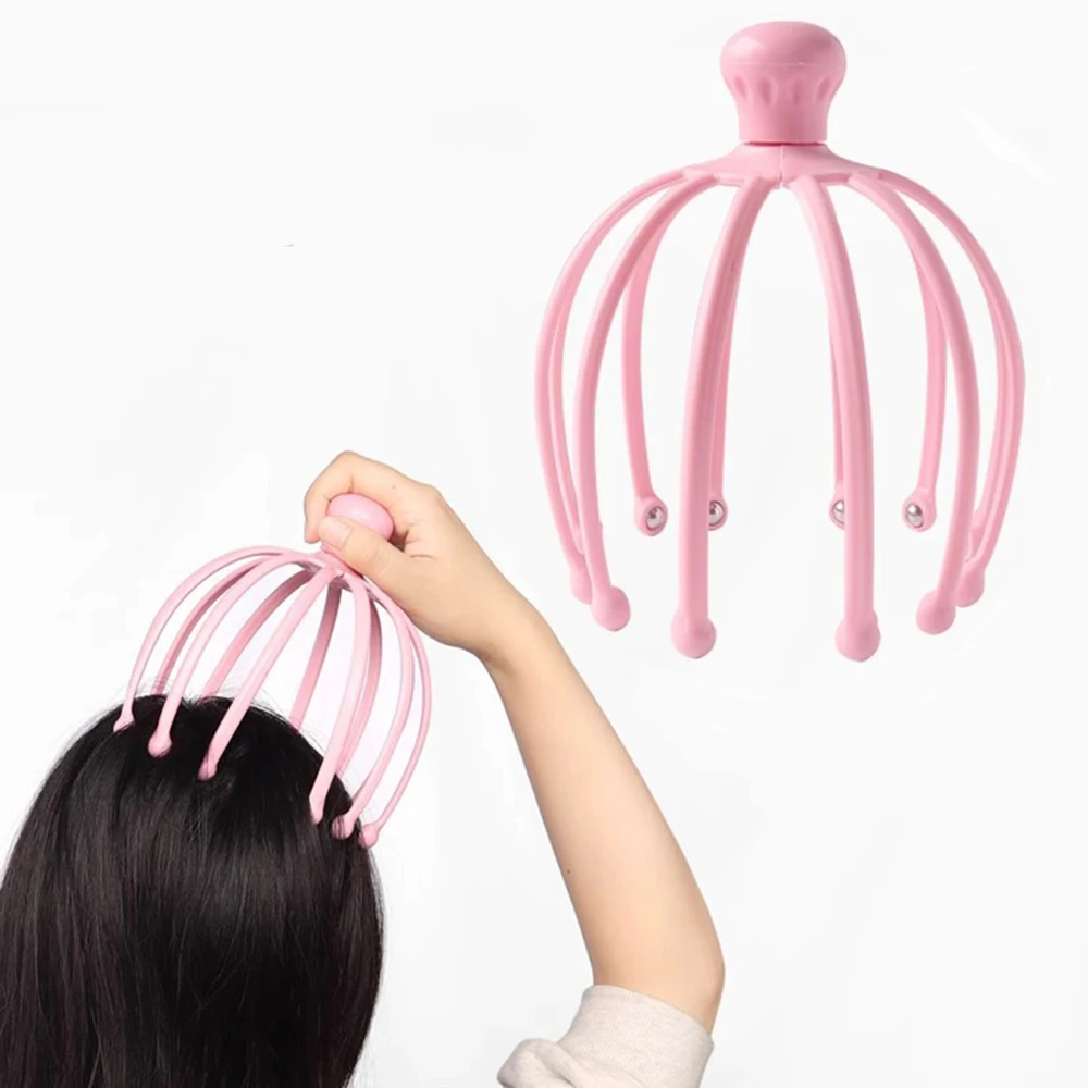 Octopus Head Massager 12 Claws 18 Claws Steel Ball Scalp Scratcher Soul Extractor Head Scratcher Suitable for Hair Scalp Massage