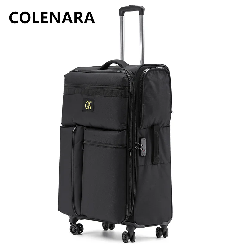 COLENARA-Equipaje de cabina de tela Oxford ultraligero, Maleta de viaje de mano, caja de embarque impermeable de 20 \