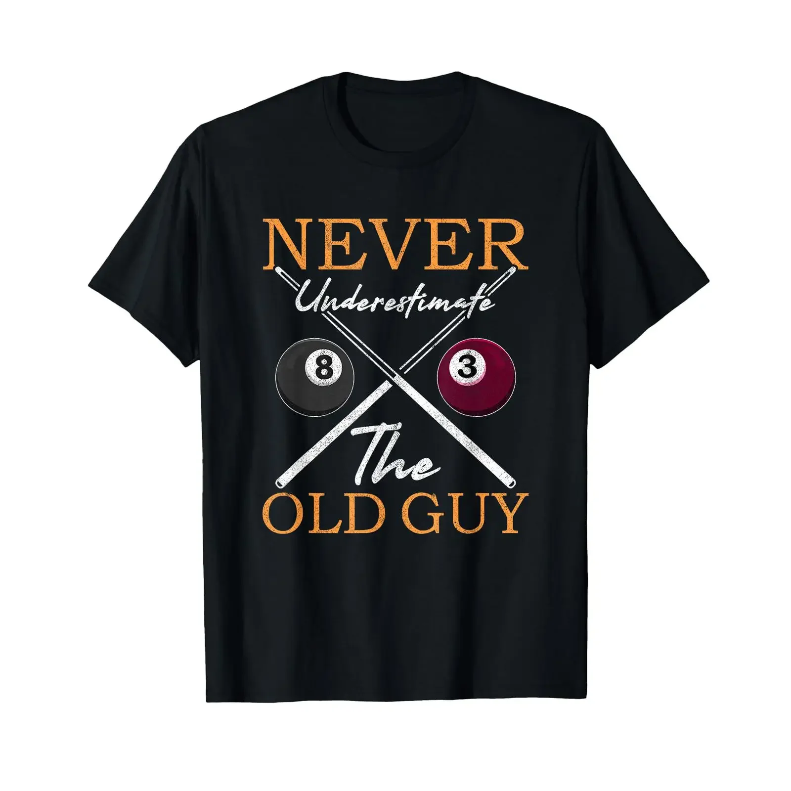 Grandpa Never Underestimate The Old Guy Funny Pool Billiards T Shirt vintage Washed designer clothes Comfortable Unisex