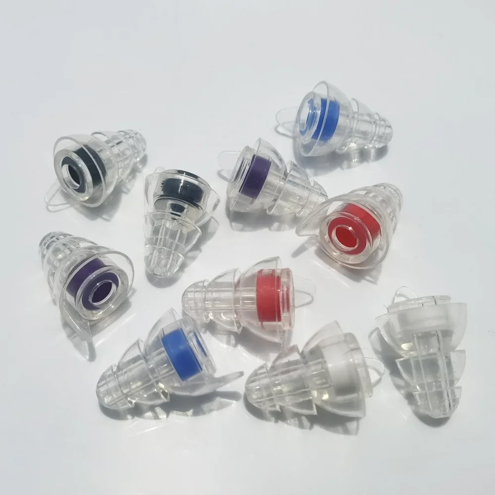 HUAK 10 paia di tappi per le orecchie in Silicone ad alta fedeltร con scatola di immagazzinaggio per concerti musicisti motociclette condizioni di
