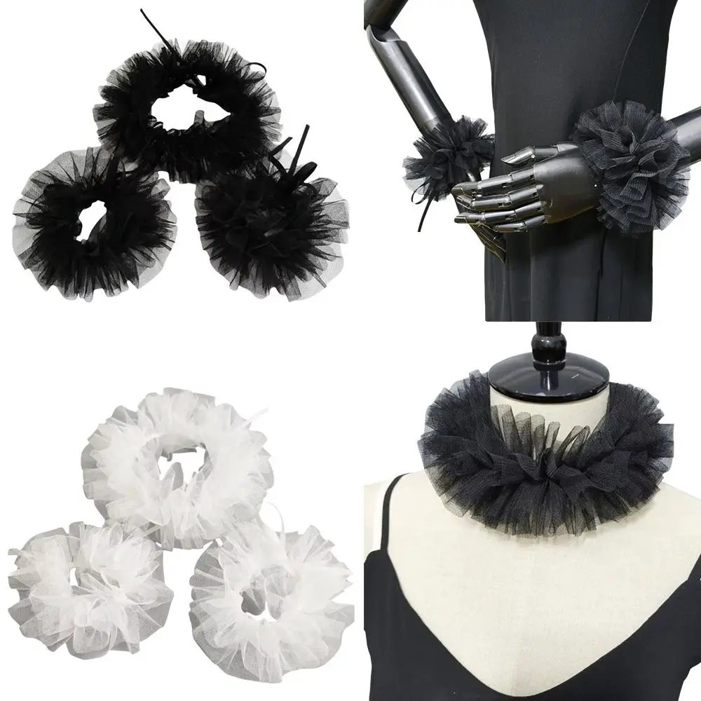Lace Detachable Sleeves Cuffs Costume Accessory All-match Mesh Neck Ruff Sweet Ruffled Lace Ruffled Wrist