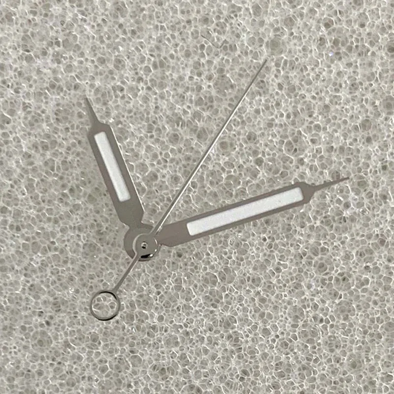 OEM Replacement Silver Edge White Green Luminous Watch Hands For Japan NH35/NH36/4R/7S Movement