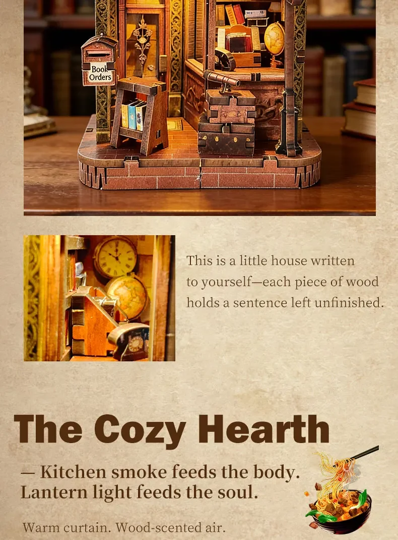 DIY Holz-Miniatur Japanische Taverne mit Beleuchtung als Geburtstagsgeschenk für Freunde, Heimdekoration und Bastelarbeiten – Detail 9