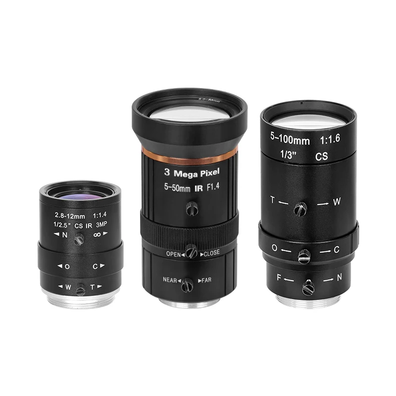 2MP 3MP Varifocal Lens 2.8-12mm 5-50mm 5-100mm Zoom 1/2.5