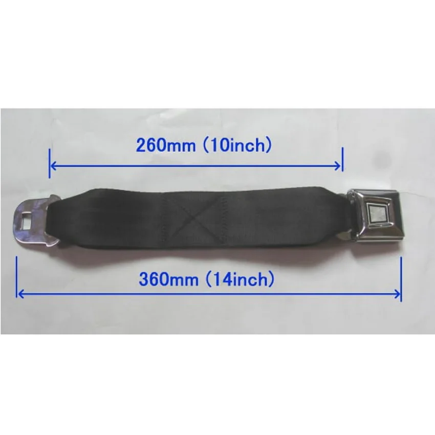

SEAT BELT EXTENDER Length add 14" Black Color for GM GMC FORD car
