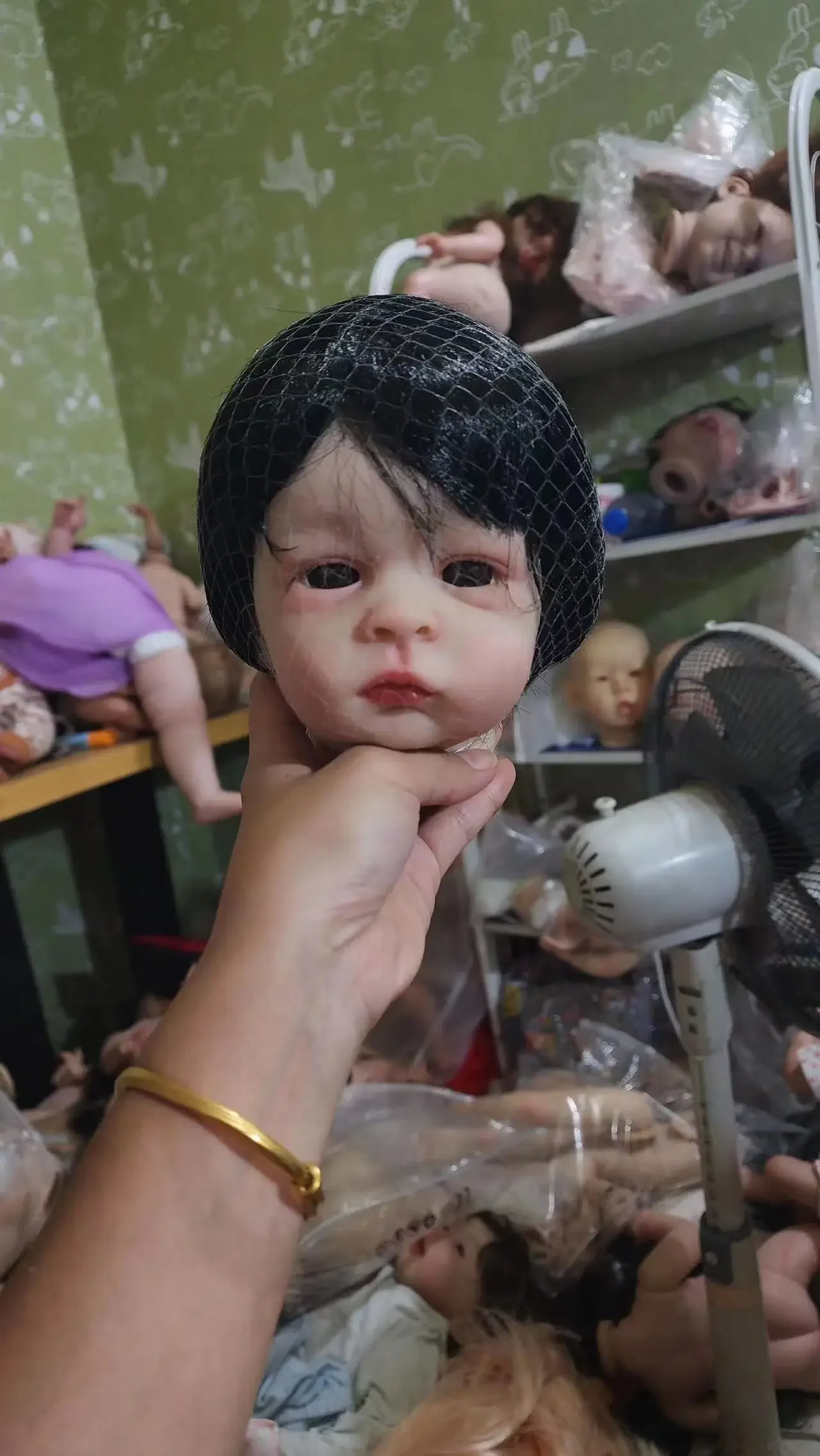 SINO-BB Customized Limited Supply 21inch Reborn Baby Doll Oskar With Hand-Rooted Black Hair DIY Part Painted Kit Christmas Gift