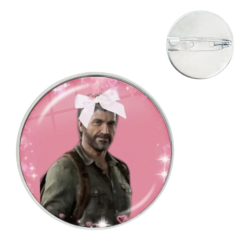 Pop Game The Last of us Ellie Williams Kawaii Funny Meme Glass Gems Metal Pin For Clothes Hat Accessories