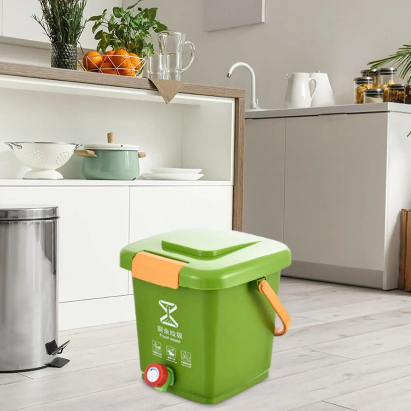 Kitchen Compost Bucket Indoor Compost Bin Thickened Multifunction Modern Waste