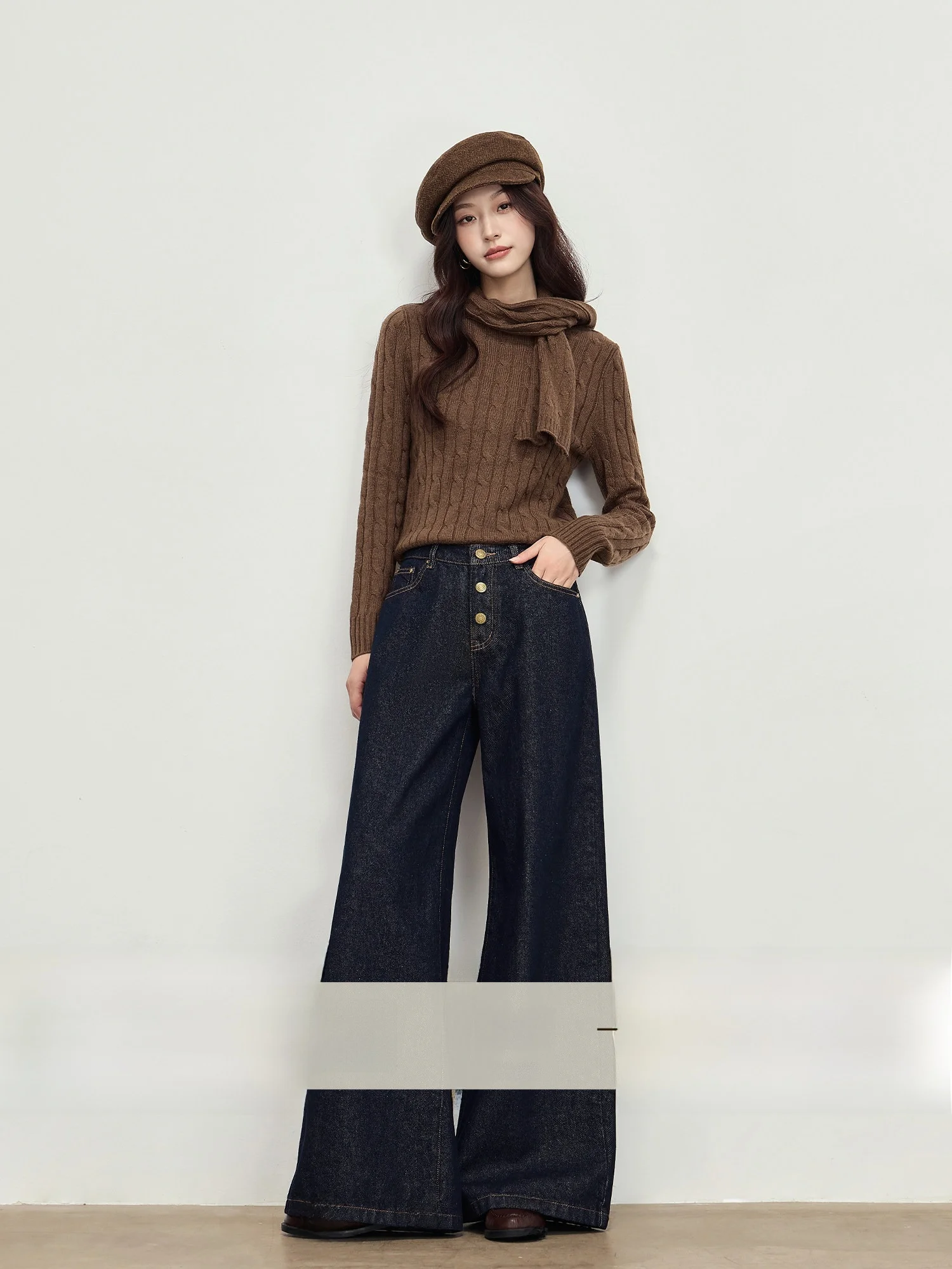 

Джинсы Rise of the Small Plus Size, оригинальный дизайн, широкие штанины, женские винтажные джинсовые прямые свободные брюки, осенние...