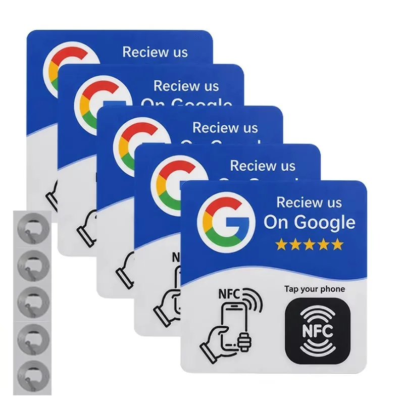 10Pcs Reusable Google Review Tap NFC Card, Review Us On Google Programmable NFC Tap Card User-Friendly Time-Saving Factory Spot