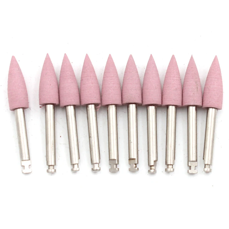 10pcs/bag Dental Silicone Grinding Heads Teeth Polisher for Low-speed Machine Polishing Dentistry Instrument 12 types Optional