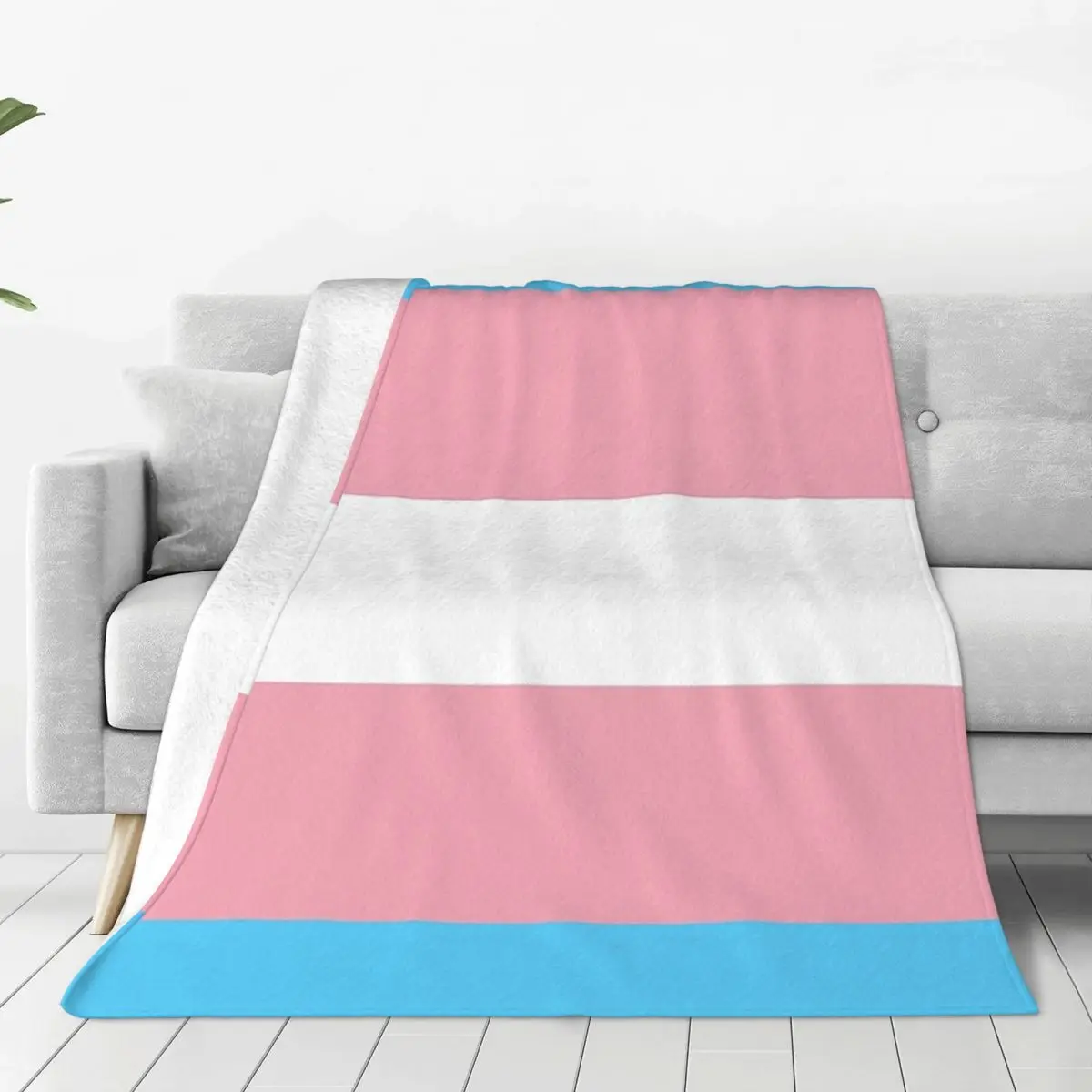 

Одеяло с флагом трансгендеров, мягкое теплое фланелевое одеяло, покрывало для кровати, гостиной, пикника, путешествия, домашний диван