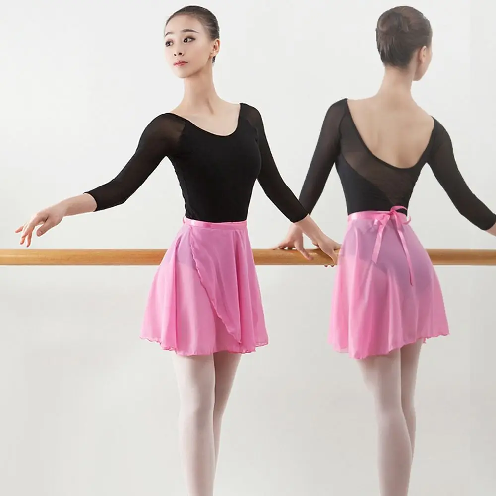 Clothing Dance Skirts Practice Leotard Practice Dancing Dress Dance Dress Skirt Ballet Lace-up Chiffon Skirts Ballet Skirts