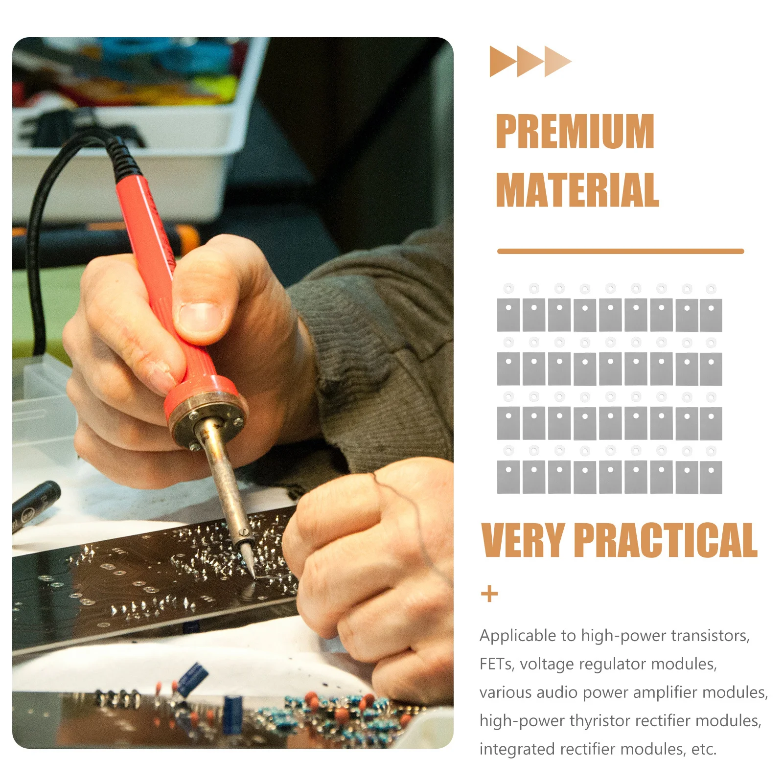 

1Set Thermal Pad Bushing Set High Efficiency Silicone Sheet Insulating Heat Conduction Replacement for Rectifier