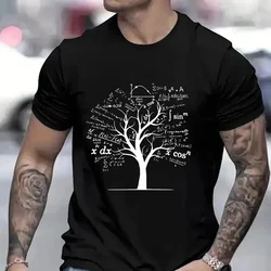 Men T-shirt Calculus Algebra Tree Math Teacher Geek T Shirts Graphic Tops Streetwear Men's Oversized Clothing Short Sleeve Tees