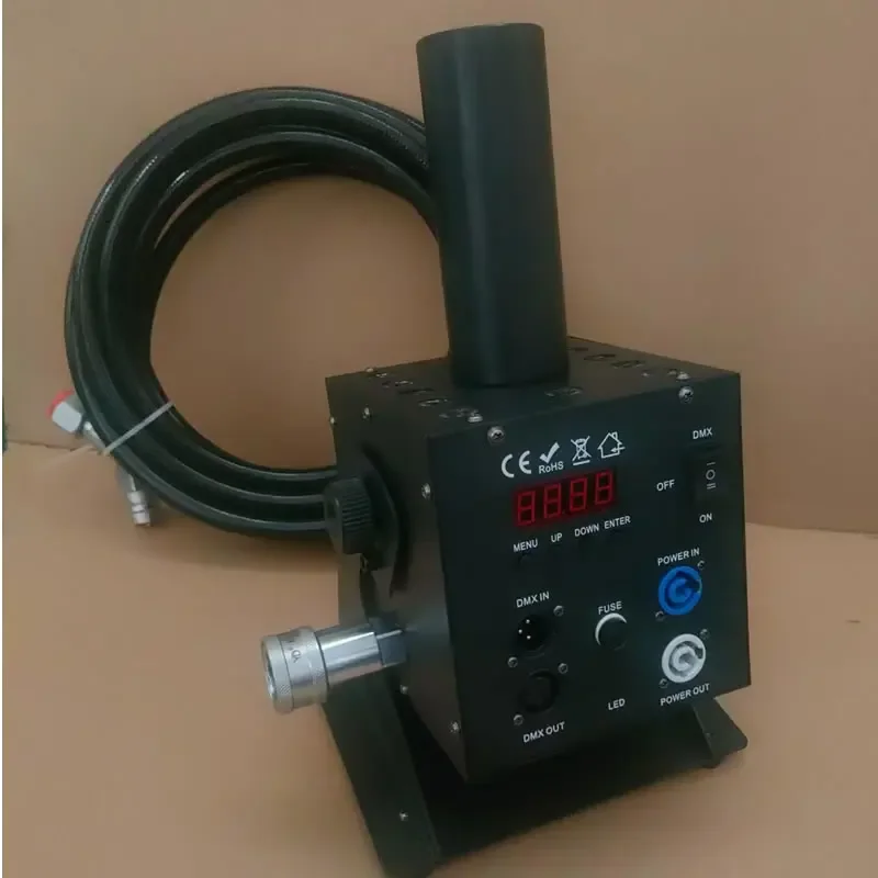 

2 шт. светодиодная струйная машина CO2 DMX512 с регулируемым углом управления CO2 Cannon Stage Special Effect DJ Disco Air Gas Column Fog Machine