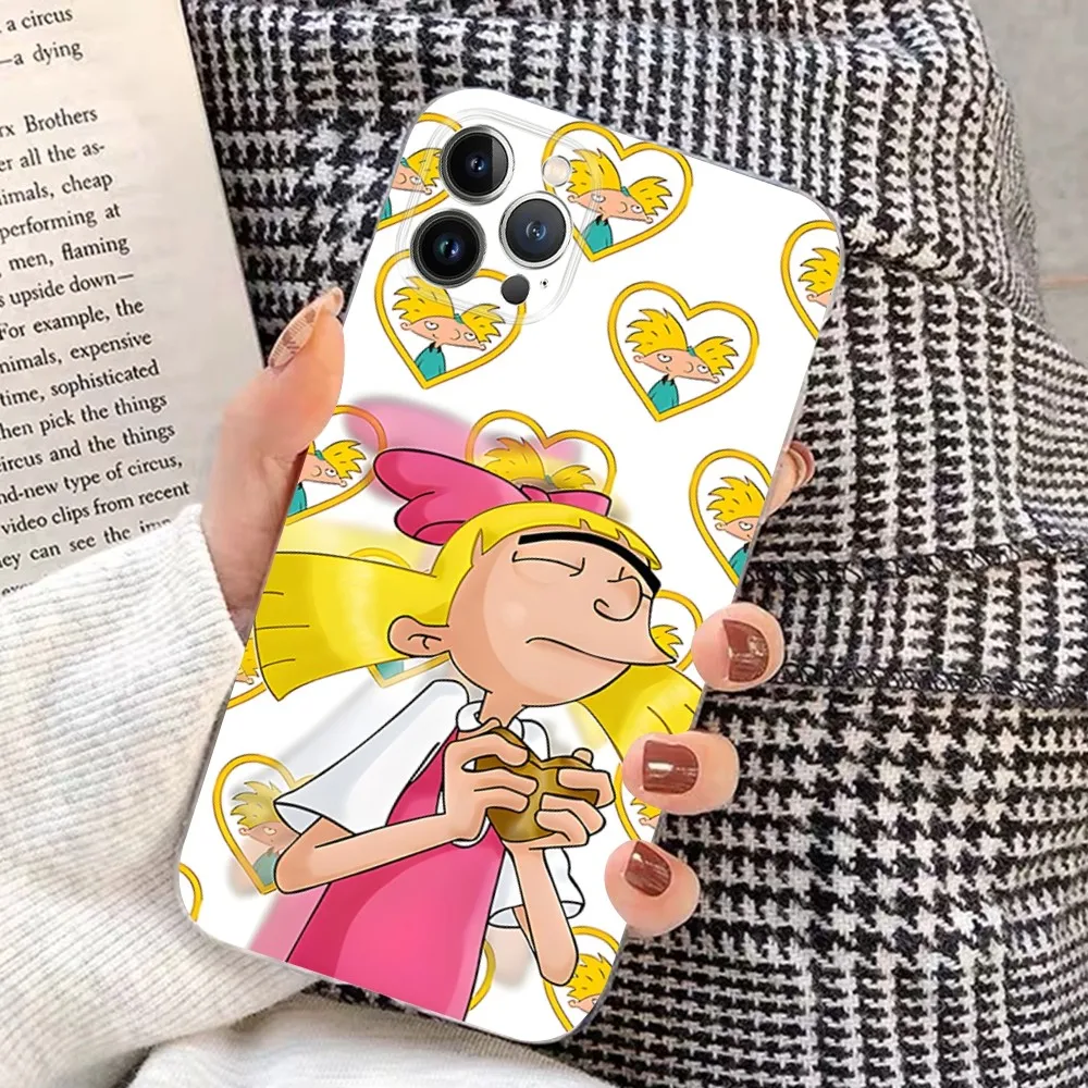 Hey A-Arnold H-Helga Phone Case For IPhone 16 15 8 7 6 6S Plus X SE XR XS 14 11 12 13 Mini Pro Max Mobile Case