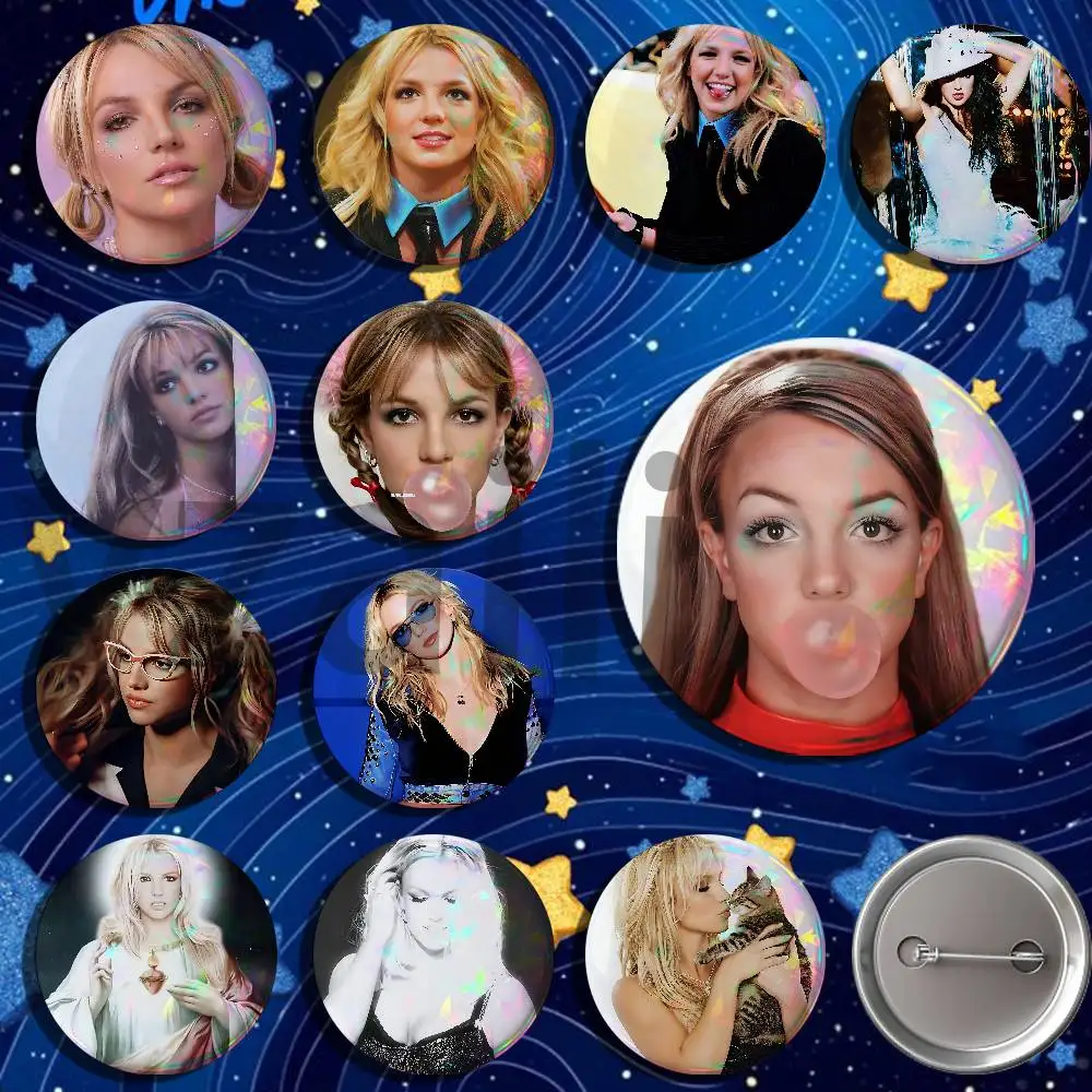 B-Britney S-Spears Badges 25 32 44 58 75 mm Round Customizable Wholesale Fan goods Self-made fan freebies TH