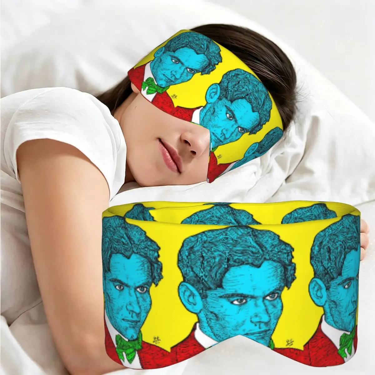 Federico Garcia Lorca Portrait 16 sleep eye mask Light Blocking Portable Eye Cover for Girls Boys Office Nap Eyeshade eyepatch