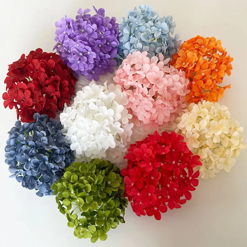 

30pcs Artificial Large Hydrangea Flower Heads Simulated Hortensia Plant for Wedding Party Floral Decoration