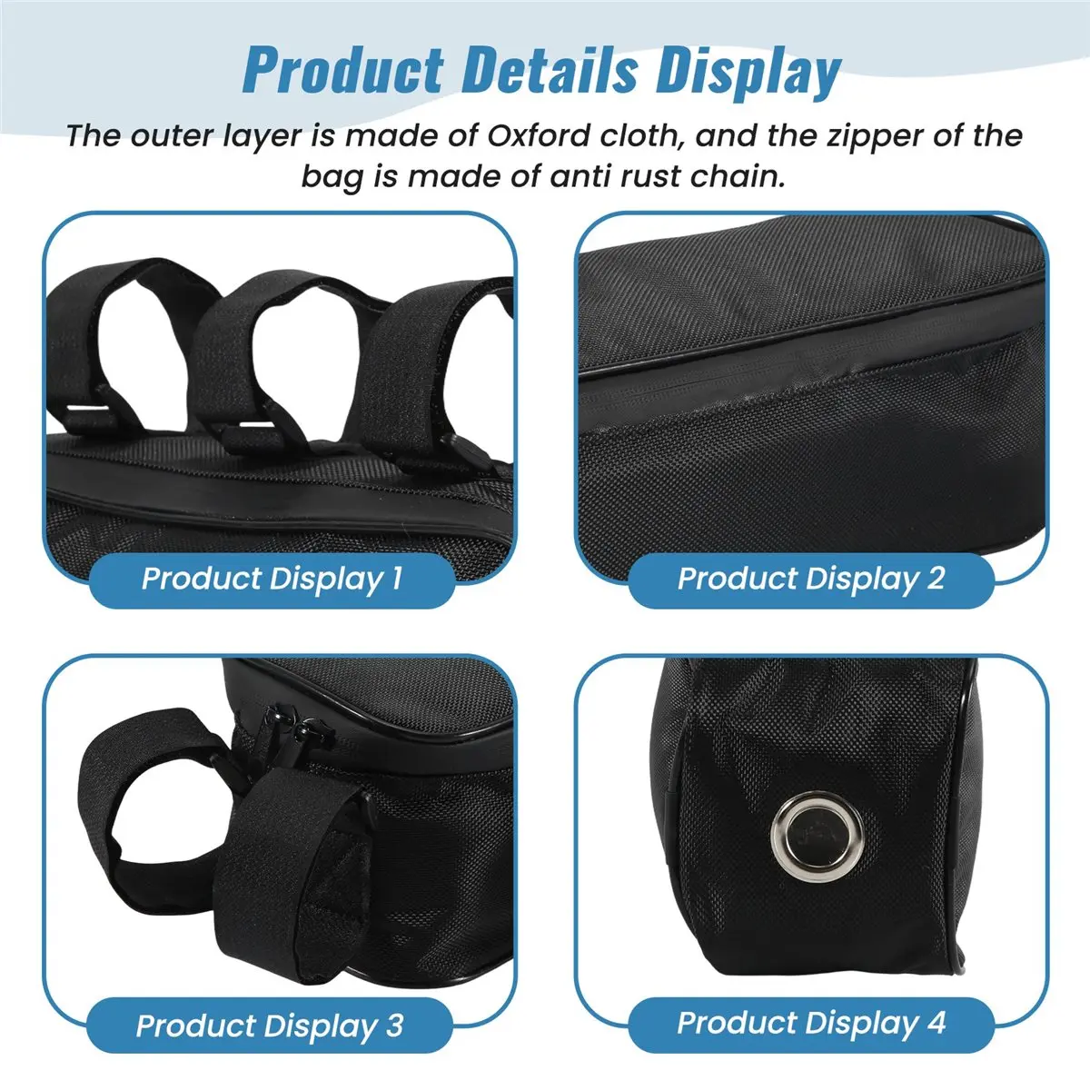 Sports Bicycle Beam Bag Battery Controller Hanging Fixed Tube Frame Bike Bag Li-Ion Storage Waterproof 32X9X10.5cm Cycling