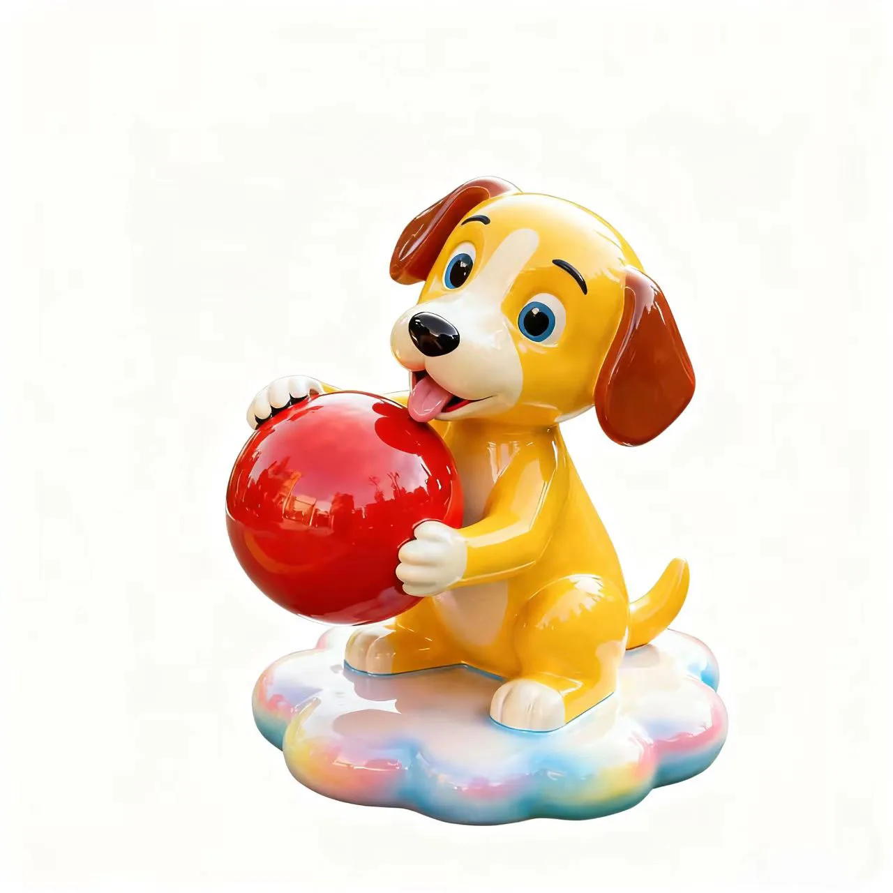 Crafts with Customizable Color Size for Outdoor Decoration in Children's Parks Kindergartens Hot-selling Puppy Resin Sculpture