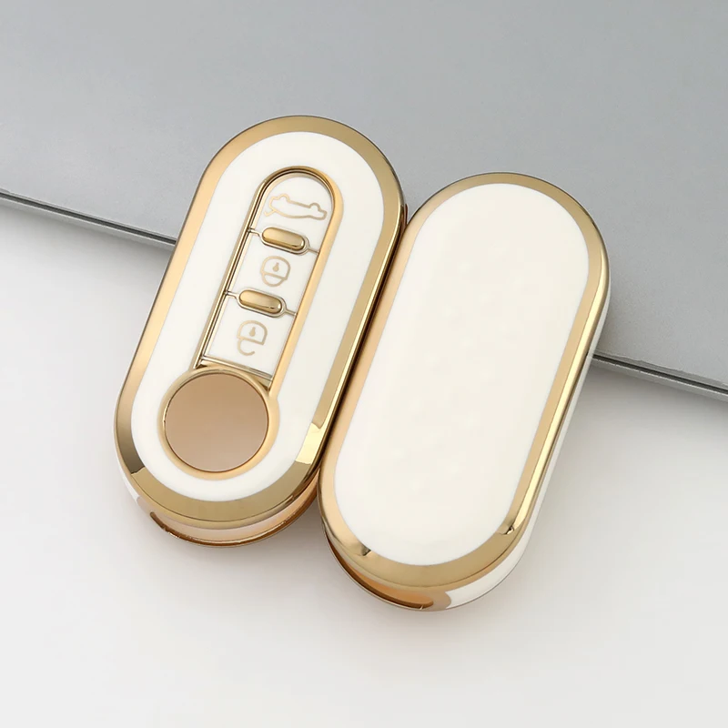 TPU Remote Car Key Shell Case for Fiat 500 Panda Punto Bravo Ducato Peugeot Boxer Citroen Jumper Auto Accessories view 4