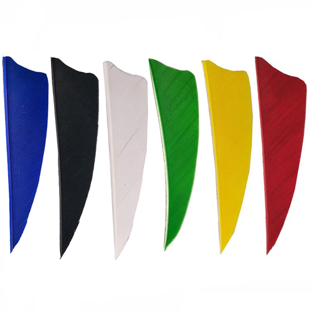 50pcs 3" Archery Turkey Feathers Shield Natural Fletching Left Wing Right Wing For Bow Arrow Hunting Shooting Accessories 6