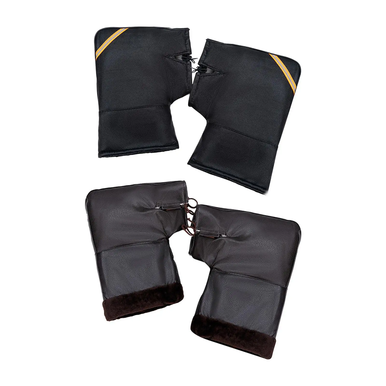 

Motorcycle Handlebar Gloves Muff Winter Warmer Thermal Cover Mitts Thickened Handle Cover Mittens for