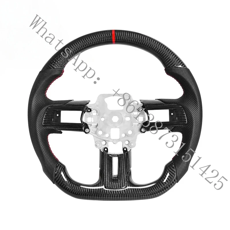 

Подходит для рулевого колеса из настоящего карбона Mustang EcoBoost GTShelby GT350 GT350R 2015-2017